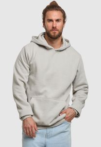 Felpa casual da uomo URBAN CLASSICS con polsini e cappuccio a coste, 270 g/m², grigia