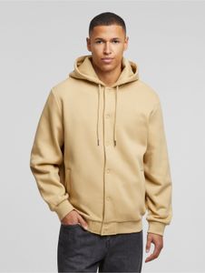 Functional Urban Classics men's jacket with drawstring and zipper, cotton, beige