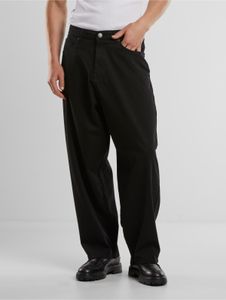 Jean stretch homme URBAN CLASSICS élégant, en coton noir, avec poches zippées