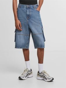 Pantalones cortos cómodos para hombre de Urban Classics con bolsillos con cremallera, de algodón, color azul.