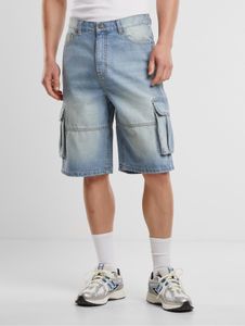 Pantalones cortos cómodos para hombre de Urban Classics con bolsillos con cremallera, de algodón, color azul.