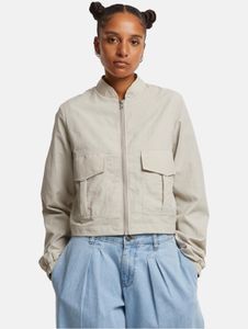 schlichte Urban Classics Damen Jacke Reißverschluss Taschen 90 g/m² Beige