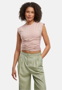 T-shirt da donna Modern Urban Classics elasticizzata e aderente, in cotone, rosa