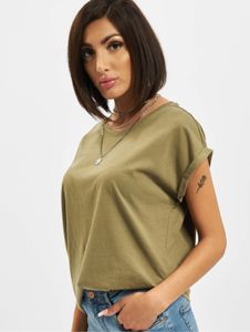 T-shirt casual da donna Urban Classics, 140 g/m², cotone, color kaki