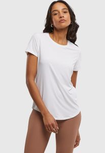 Camiseta elástica cómoda para mujer URBAN CLASSICS, color blanco.