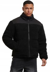 Stylish Urban Classics men's jacket with zipper and pockets, black