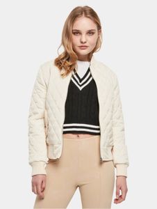 Chaqueta elegante de Urban Classics para mujer con cremalleras, bolsillos, 72 g/m², color crudo-blanco.