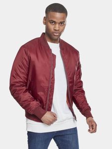 Elegante giacca da uomo URBAN CLASSICS con cerniere, tasche, 108 g/m², rossa