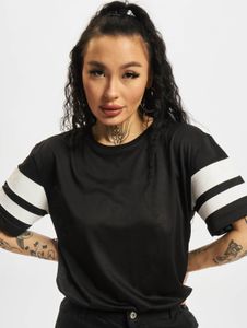 Comfortable Urban Classics women's T-shirt, mesh, 130 g/m², black/white