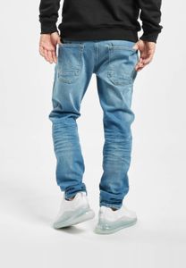 Jeans da uomo Casual Petrol Industries, vestibilità dritta, elasticizzati, chiusura con zip, cotone, blu