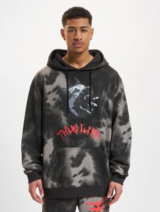 Felpa con cappuccio da uomo Soft Thug Life con tasche, polsini a coste, in cotone, nera