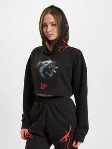 Sweat à capuche Modern Thug Life pour femme, en coton noir