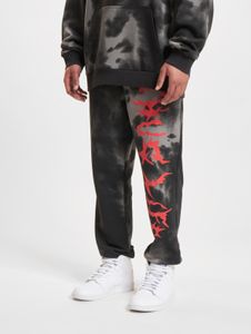 Comodi jeans da uomo Thug Life con tasche con coulisse, in cotone, neri