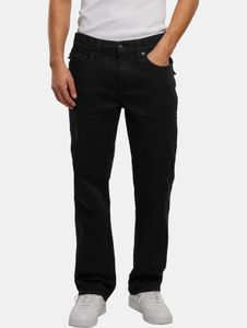 Jeans casual da uomo True Religion elasticizzati in cotone, neri