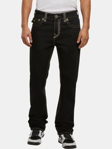 Pantalones vaqueros casuales True Religion para hombre, de algodón, color negro.