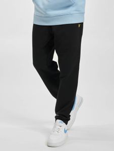 Jeans da uomo moderni Lyle & Scott, vestibilità dritta, elasticizzati, con cerniera, in cotone, neri.