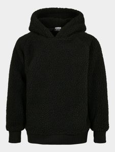 Sudadera unisex Soft Urban Classics con puños acanalados, forrada, 330 g/m², negra.