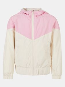 Giacca unisex Urban Classics funzionale, con ampio cappuccio e tasche, 68 g/m², color crema/rosa