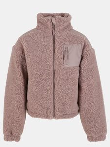 lässige Urban Classics Unisex Jacke Reißverschluss Fleece 330 g/m² Alt-Rosa