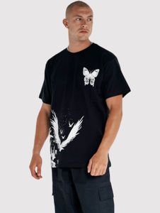modernes UNEFFECTED Herren T-Shirt Schwarz