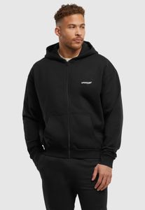Casual Mister Tee men's sweatshirt with zipper, ribbed cuffs, 460 g/m² cotton, black