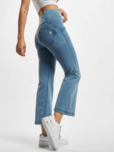 Jeans da donna Freddy moderni in denim elasticizzato con cotone blu