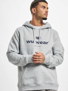 Sweat à capuche Wu-Tang moderne pour homme, avec cordon de serrage, maille côtelée, coton 300 g/m², gris