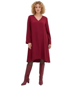 Women's Twill Dress in Soft Lyocell, Midi Dress, Evening Dress 964760 Red