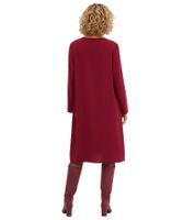 Robe midi rouge en twill de lyocell doux pour femme, référence 964760