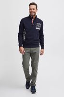 Pull Troyer pour homme FQ1924 FQWilliam, col montant, gris ou bleu (réf. 21900589)