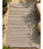 Modern Outdoor Rug in Various Designs, Garden Rug, Decorative Rug, approx. 90 x 150 cm, in White/Black, Blue/White, Green/White, White/Gray, or Gray/White
