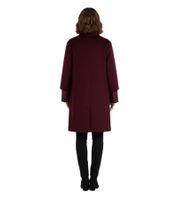 2-Piece Elegant Women's Coat Set: 2-in-1 Wool Coat and Down Jacket with Recycled Fibers, 906403 Burgundy
