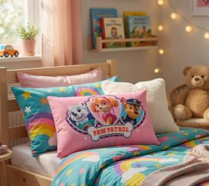 Nickelodeon PAW PATROL Skye Chase Puppy Kids Pillow Travel Pillow with Pockets 38x20cm Pink