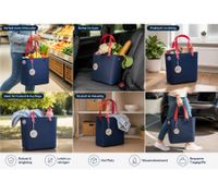 Sustainable Rotho Multibag ALBULA 25L Ocean-Bound Plastic Carrier Bag Shopping Basket 7670987 Navy blue/orange