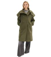 Easy-care women's coat in wool look, oversized transitional jacket 952474 Green