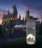 Harry Potter Water Bottle – "Back to Hogwarts" or "Hogwarts Express" – 700 ml with Screw Cap in Magical Design (Transparent/Black/Grey or Transparent/Pink)