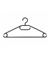 Set of 10 Haushalt International Clothes Hangers with Non-Slip Surface – Wardrobe Hangers 8744838 (Black)