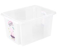 Contenitore impilabile Keeper Karolina "Peppa Pig" con coperchio, 15 litri, 9575388, bianco/trasparente