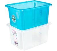 Contenitore impilabile Keeper Karolina "Peppa Pig" con coperchio, 15 litri, 9575388, bianco/trasparente