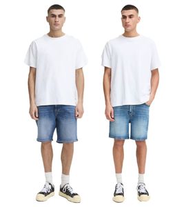 Classici shorts in denim da uomo SOLID SDRyan con rivetti – Bermuda in denim 21108646 Blu