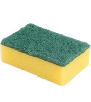 16-Pack Spontex Pot Scourers with Anti-Grease Protection – Cleaning & Dishwashing Sponges 7724483 (Yellow/Green)