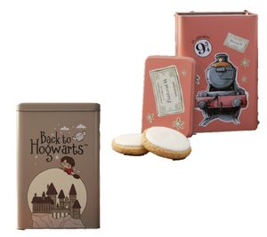 Scatola Contenitore Harry Potter – "Hogwarts Express" o "Back to Hogwarts" – Contenitore in Metallo da 1500 ml con Coperchio – Rosa o Grigio