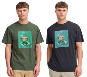 T-shirt girocollo classica da uomo SOLID SDNong 21108418 Verde o Nera