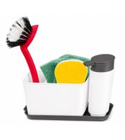 Organizzatore per lavello con pratico sistema di drenaggio, portaoggetti per stoviglie 9978256 Bianco/Grigio