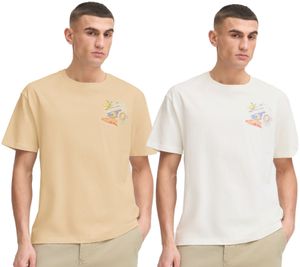 T-shirt classica da uomo SOLID SDPavan 21108601 Beige o Bianca
