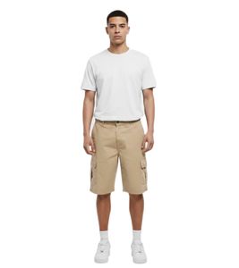 Pantaloncini cargo da uomo URBAN CLASSICS in cotone 320 g/m² - Comodi pantaloncini da uomo dalla vestibilità casual e rilassata, beige