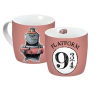 Tazza di Harry Potter "Hogwarts Express" o "Ritorno a Hogwarts" da 300 ml in porcellana con manico a cuore, rosa o grigia