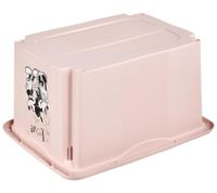 Contenitore portaoggetti keeeper Karolina Peppa Pig, Paw Patrol, Stitch o Minnie Mouse con coperchio, impilabile, 15L, trasparente, blu o rosa