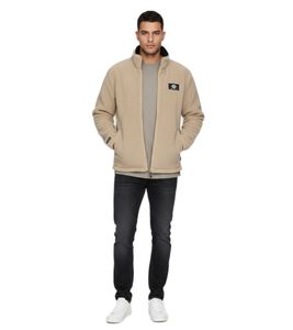 Stylische Denim Project DPMDPTEDDY Jacke für Herren aus weichem Fleece Beige