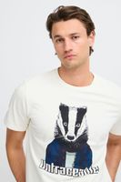 Camiseta clásica de cuello redondo para hombre de BLEND, también disponible en tallas grandes con varios estampados 20717344 en blanco